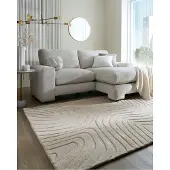 Flycarpets Laagpolig Wollen Vloerkleed Mesmerize - Abstract - Naturel / Beige 160x230 cm