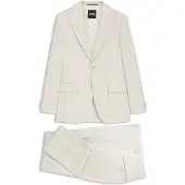 BOSS Slim-fit tweedelig pak van katoen en scheerwol