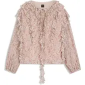 BOSS Dames Blouse Borma roze (L), Casual, Viscose, Lange mouwen 50557702