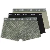 HUGO slim fit boxershorts van katoenmix in set van 3 model 'TRUNK TRPLET DESIGN'