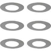 QAZQA Set van 6 afdekringen van roestvrij staal voor inbouwspots 7,5 - 13 cm - Spacer