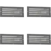 QAZQA Set van 4 moderne inbouwspots donkergrijs IP44 - Hurricane