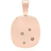 Cavill - 925 Sterling Zilveren Hanger - Rosé Verguld - 0,051 ct I1 Argyle-Rose de France Diamanten - Elegante Cocktailstijl - Ronde Briljant Slijpsel