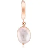 Cavill - Zilveren hanger 925 Sterling Zilver rosé verguld - Roze zoetwater kweekparel 10,5x8,5 mm fancy slijpsel - Parel sieraden vrouw elegant