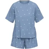 Tom Tailor Korte pyjama smoky blue / wit