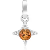 Cavill - Zilveren Hanger - 925 Sterling Zilver - 0,255 ct Tepetate Topaas Briljant Rond - Handgemaakt Filigrain Elegantie uit Mexico