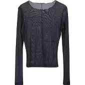 Urban Classics Shirt met lange mouwen - Ladies Exposed Seam Mesh Longsleeve - XS tot 3XL - voor Vrouwen - zwart - Maat XXL