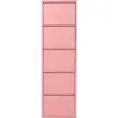 Kare design Schoenenkast Caruso roze 5 laden