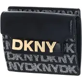 DKNY kaarthouder Avril Card Case BK Logo - BK zwart