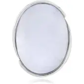 Cavill - Zilveren hanger 925 Sterling zilver geplatineerd - Blauwe chalcedoon ovale cabochon 6,69 ct - Elegante Monosono Collection - Sieraden dames