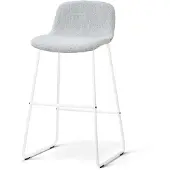 Nolon Nino-Mats barkruk grijs melange - wit onderstel - 75 cm