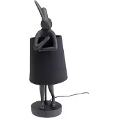 Kare Tafellamp Animal Rabbit, zwart, Woon-/ Eetkamer, Textiel / Stof / Zijde, Design, Tafellamp