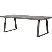 Rowico Home Brooklyn verlengbare eettafel donker eiken zwart metalen onderstel 220 x 95 cm