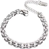 Charme Bijoux Armband-Solea-RVS-zilverkleurig-17+5cm-