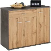 Idimex Schoenkast DEUSTO - betonlook/eikenhout