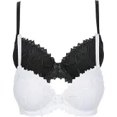 Bonprix Voorgevormde bh met sierlijk borduursel (set van 2) maat 100