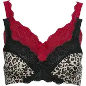 Bonprix Beugel bh met sierlijk kant (set van 2) maat 105