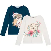 Bonprix Longsleeve van biologisch katoen (set van 2) maat 128/134