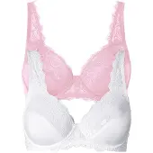 Bonprix Beugel bh met sierlijk kant (set van 2) maat 85