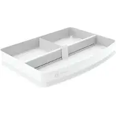 Exacompta Combo Top opbergmodule, met variabele tussenschotten, geschikt voor brievenbakjes 255 mm, kunststof, B 255 x D 360 x H 70 mm, wit