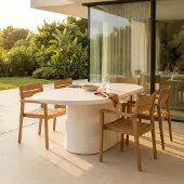 Giga Meubel Tuintafel Romy Off-White Ovaal 240cm