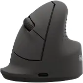 Fellowes verticale muis Bretyta Ergo, maat M, voor rechtshandigen, ergonomisch, 2-wegs connectiviteit, 800-1600 dpi, B 83 x D 104,5 x H 75 mm, zwart