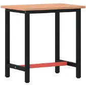vidaXL Werkbank 80x55x81,5 cm massief beukenhout en metaal