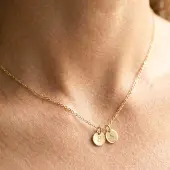Yoursurprise Initialen ketting - Rondje - Goud - 2 st