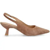 Manfield Bruine suède slingbacks | Maat 37
