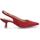 Manfield Burgundy suède slingbacks | Maat 38