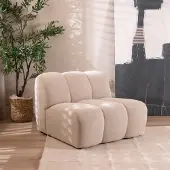 Livin24 Fauteuil Luca chenille beige