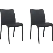 vidaXL Tuinstoelen 2 st 50x46x80 cm polypropeen antracietkleurig