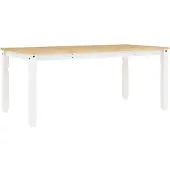 Syfax Eettafel Corona 180x90x75 cm massief grenenhout wit