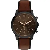 Fossil Analoog horloge 'Neutra' chocoladebruin / zwart