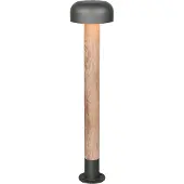 TRIO Tuinlamp Fraser grijs met hout 84,5cm