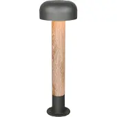 TRIO Tuinlamp Fraser grijs met hout 54cm