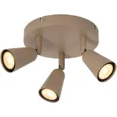 Lucide TIANA - Plafondspot - 3xGU10 - Taupe | Essential