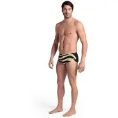 Arena M Multi Stripes Swim Low Waist Short Black Multi
