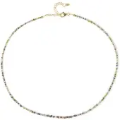 Cavill - Zilveren Halsketting - 925 Sterling Zilver Verguld - 15 636 ct Fancy Diamanten Parelgeslepen - Verstelbare Elegante Dames Sieraad