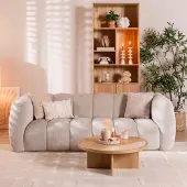 Livin24 3-zitsbank Luca chenille sand