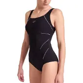 Arena Dames Badpak Jewel One Piece Low C Cup R Zwart Wit