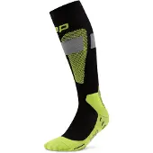 Cep Ski Merino Socks Tall 3.0, skisokken, dames, zwart/geel