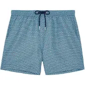 Hom Zwemshorts ' Beach Boxer Espresso ' blauw / turquoise / rood