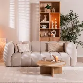 Livin24 3-zitsbank Luca chenille beige