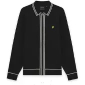 Lyle & Scott Gebreid vest lichtgrijs / zwart / wit