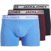 Jack & Jones Boxershorts hemelsblauw / donkerrood / zwart / wit