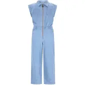 Like Flo jumpsuit light blue denim Blauw Effen - maat 164