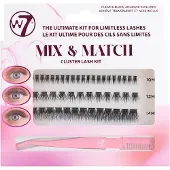 W7 Mix & Match Cluster Lash Kit Nepwimpers With Applicator glue included +lijm