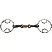 Shires Bit Bevel sweet iron met koper zwart 12,5
