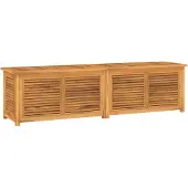 vidaXL Tuinbox met zak 200x50x55 cm massief teakhout